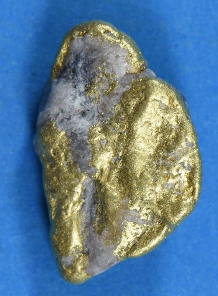 QN-25   "Alaskan BC Gold Nuggets with Quartz"  - Genuine - 5.00 Grams