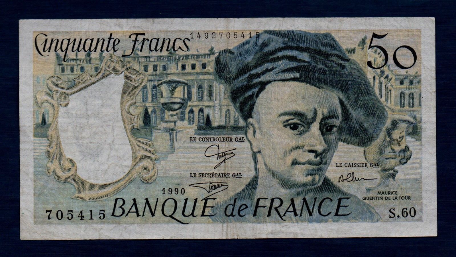 France Banknote 50 Francs Quentin 1990  VF