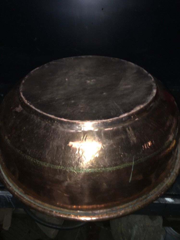 Large Antique Copper Sink Bowl 28" Diameter X 8" Deep