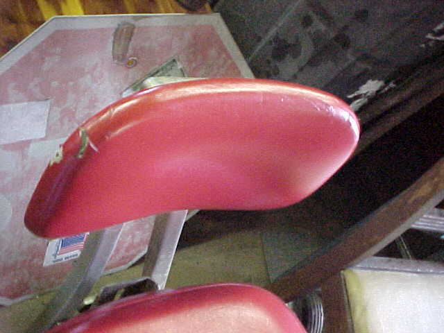 Shaw Walker Vintage Industrial Machine Age Mid Century Office Desk Chair In Red