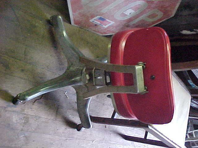 Shaw Walker Vintage Industrial Machine Age Mid Century Office Desk Chair In Red