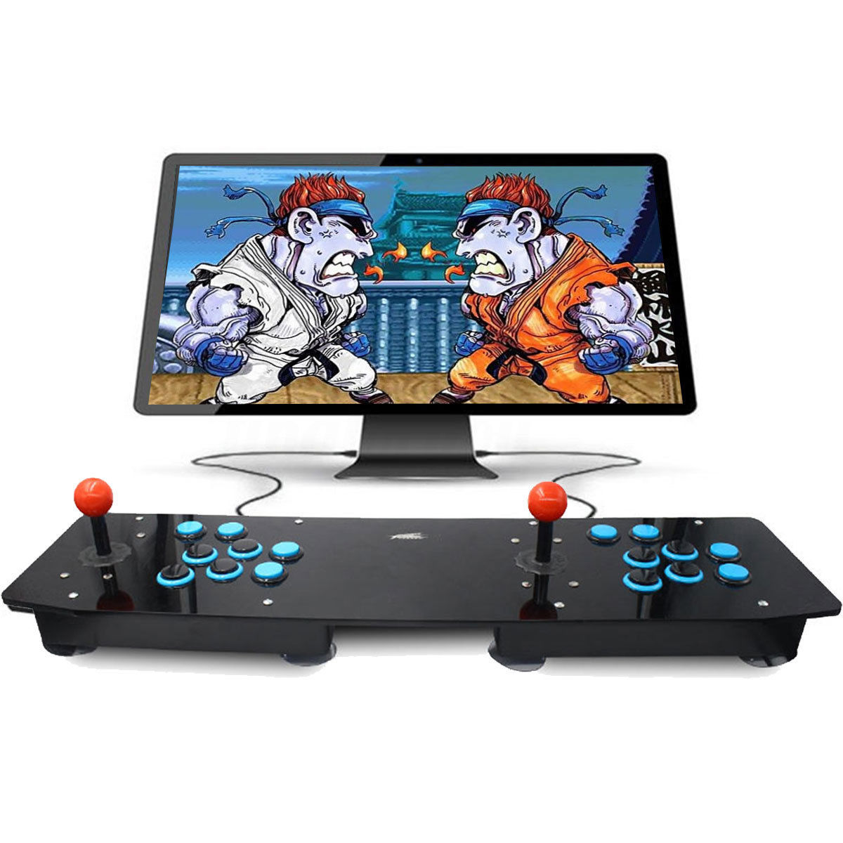 Double Arcade Stick Video Game Joystick Controller Arcade Console For PC USB