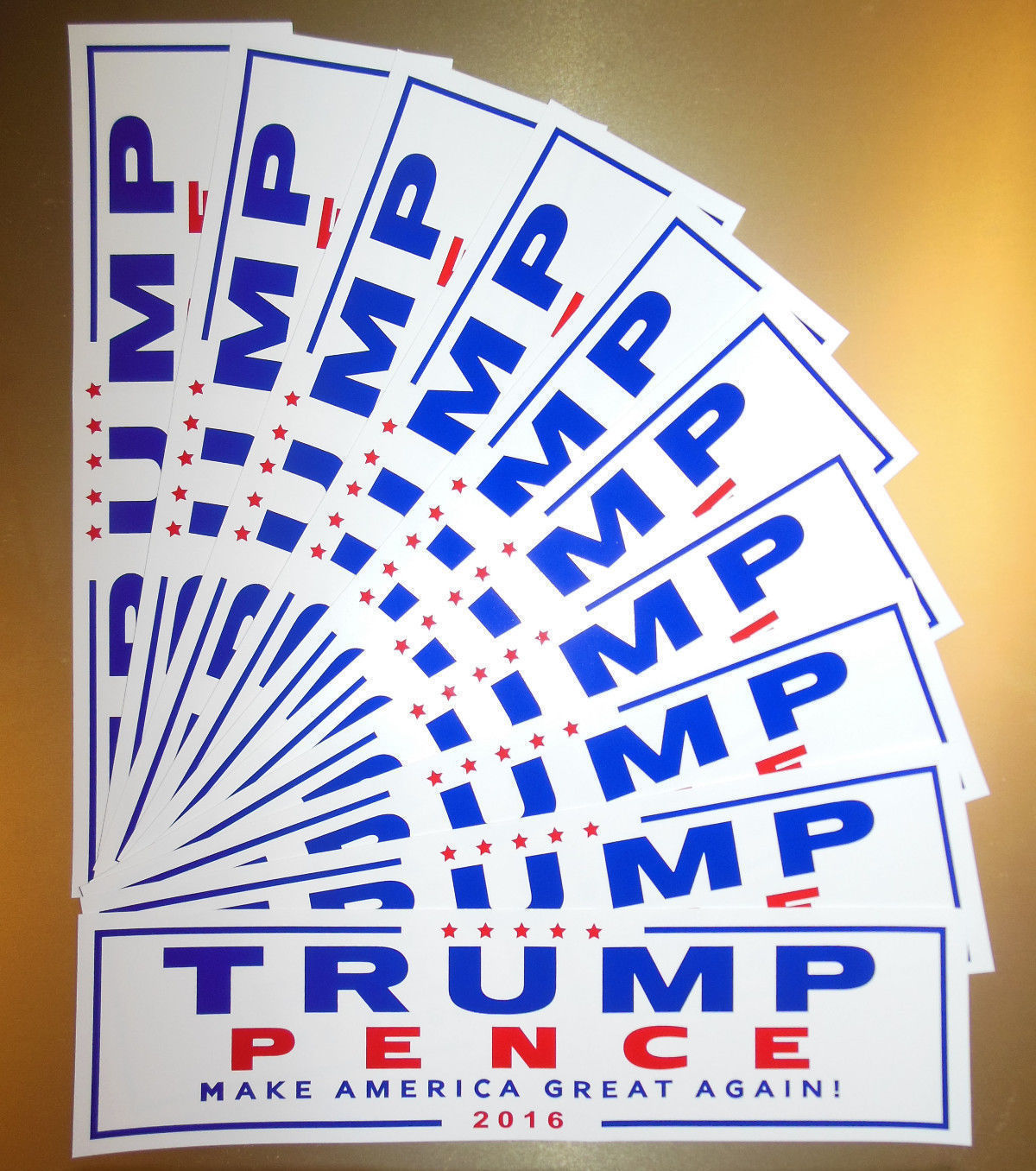 10 PCS Donald Trump for President Make America Great Again Bumper Sticker