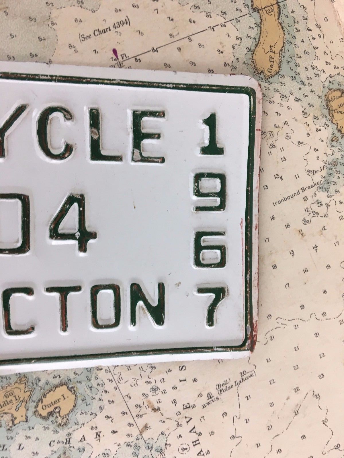 vintage 1967 MONCTON N.B New Brunswick BICYCLE LICENCE PLATE