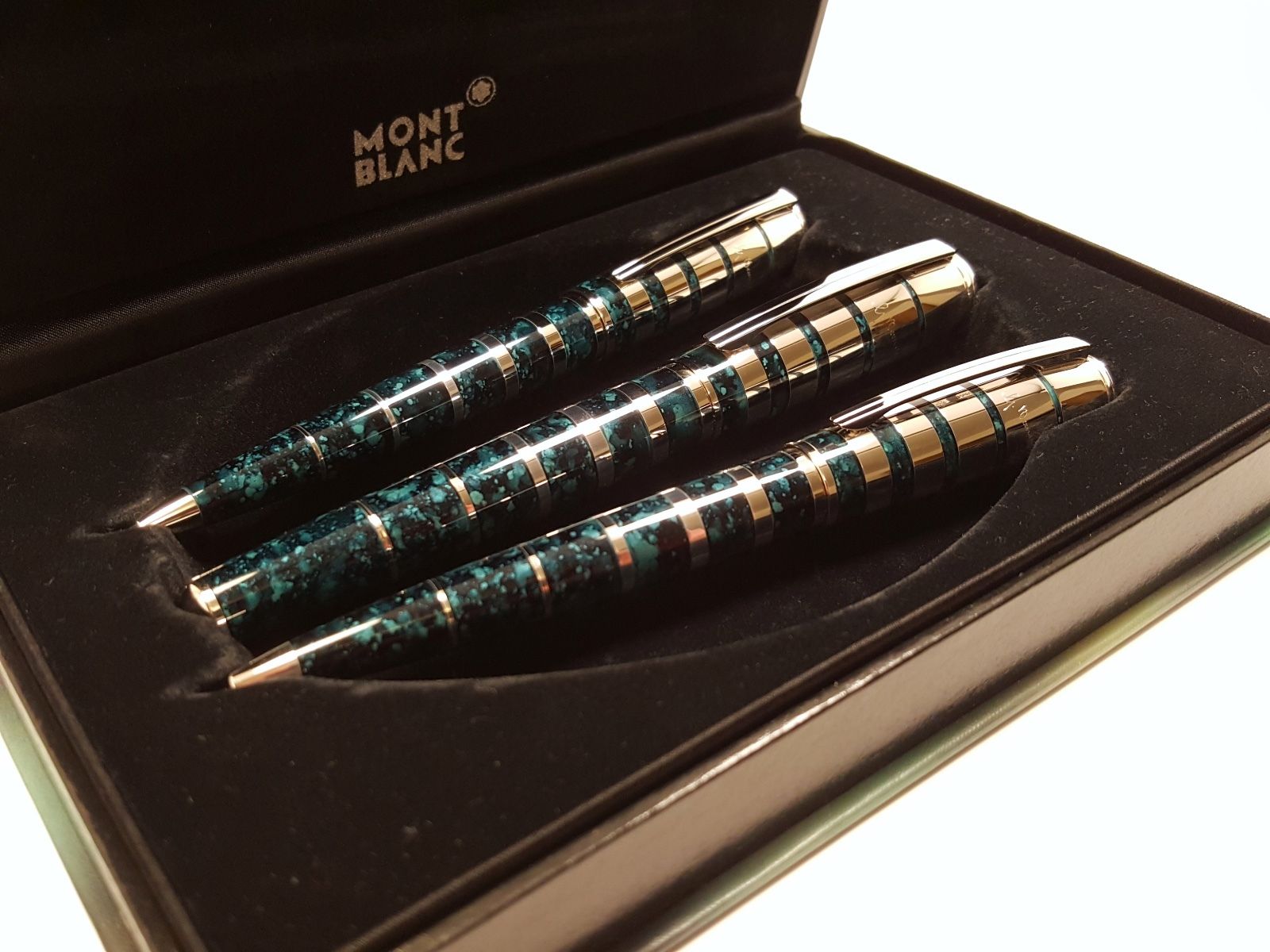 MONTBLANC Bernard Shaw LIMITED EDITION Fountain, Ballpoint & Pencil Set w/BOX