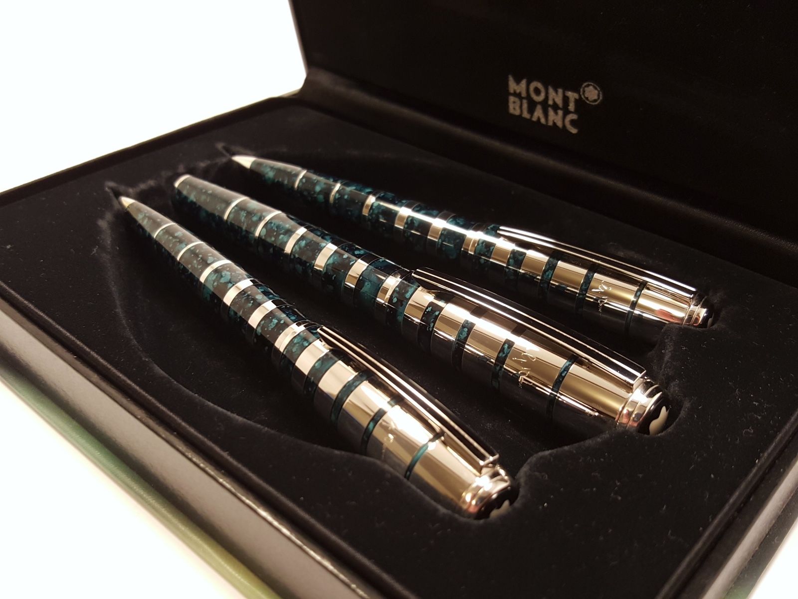 MONTBLANC Bernard Shaw LIMITED EDITION Fountain, Ballpoint & Pencil Set w/BOX