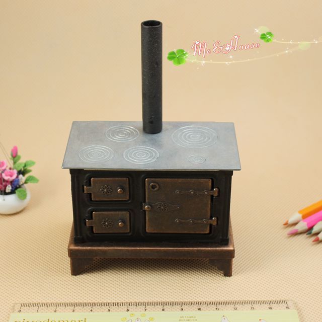 1/12 dollhouse miniature furniture Kitchen black Cook Stove metal