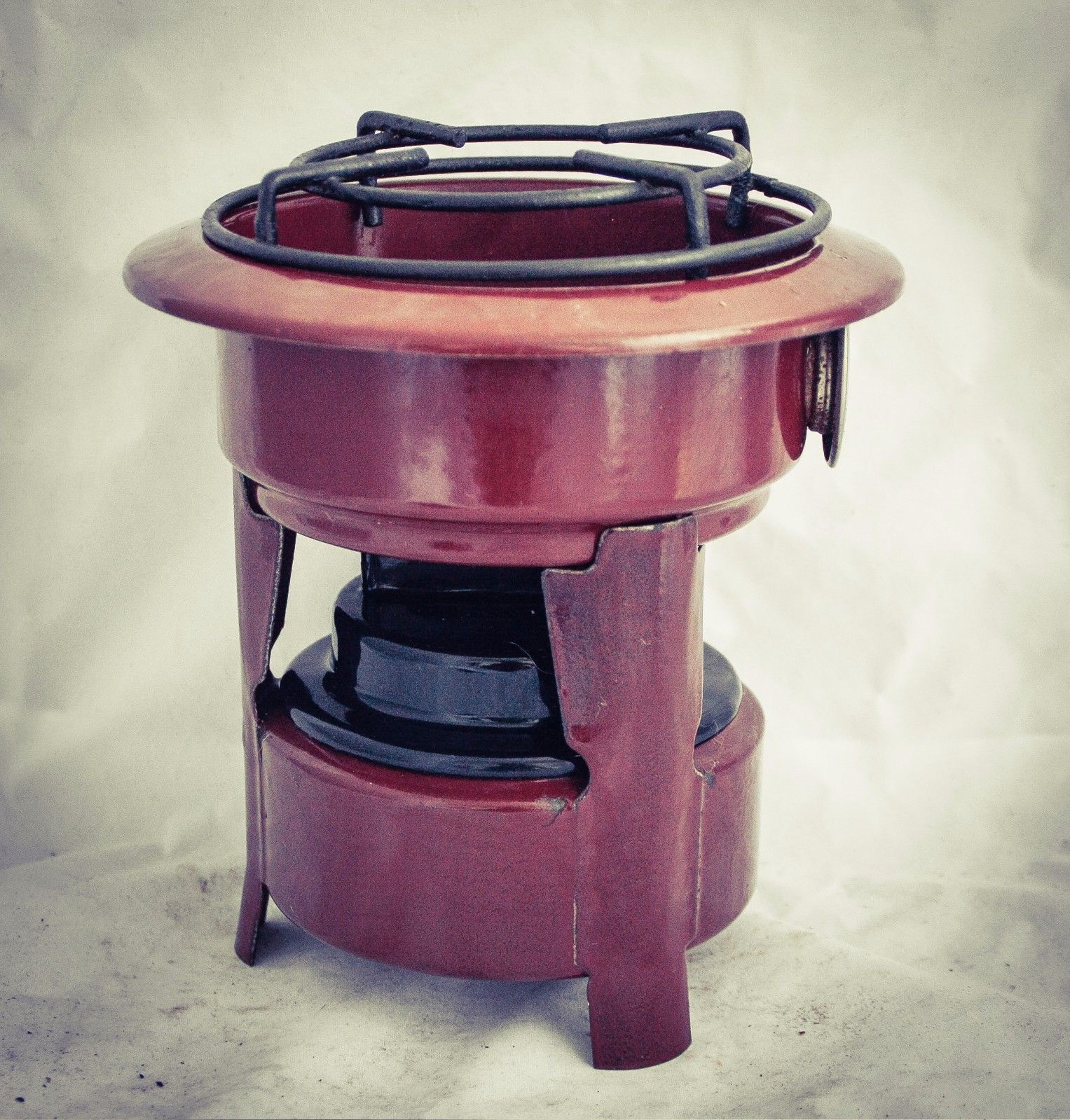 Dutch Enamelware Stove Kerosene fuel burner wick Petrol Enamel Brown