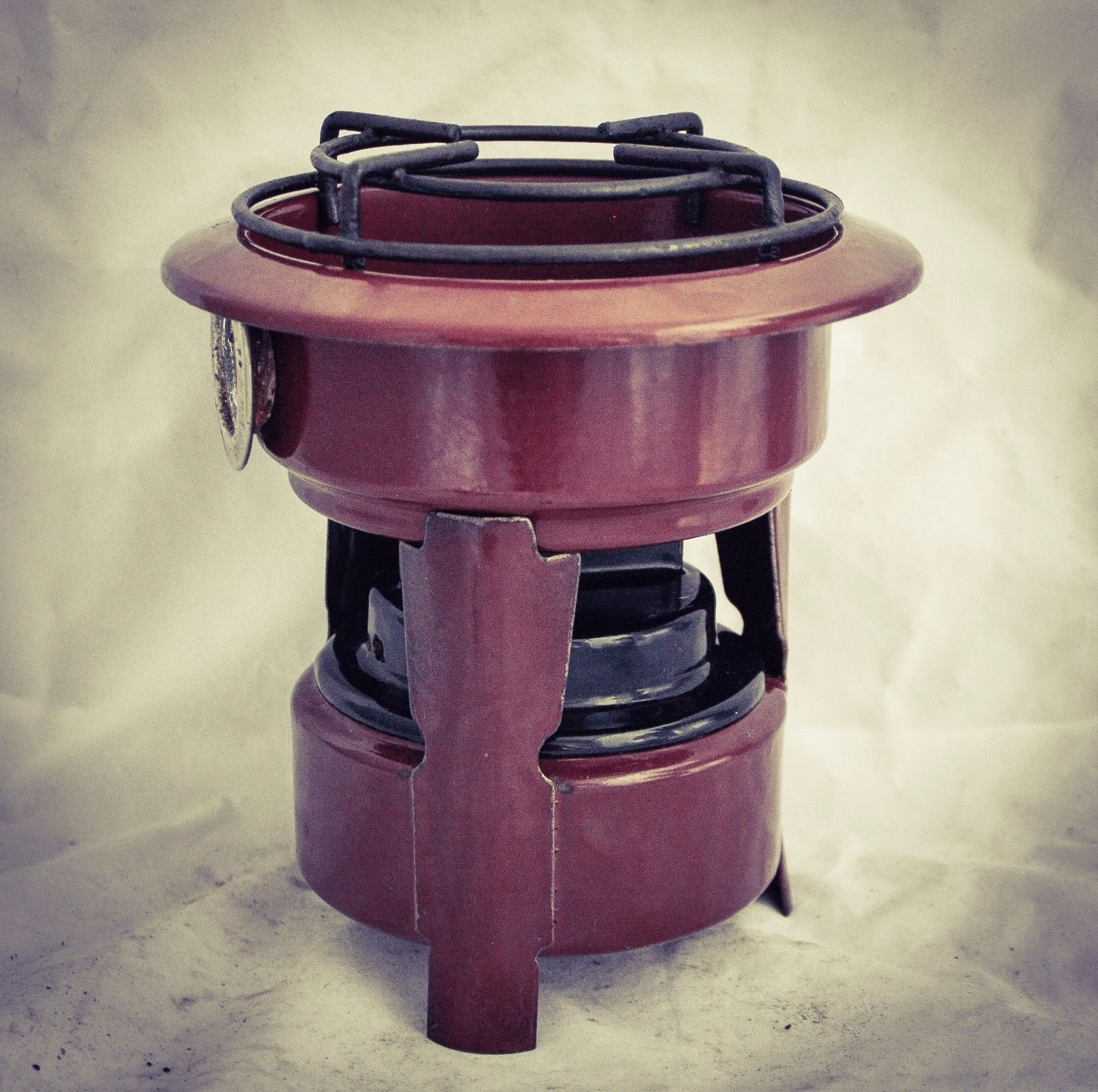 Dutch Enamelware Stove Kerosene fuel burner wick Petrol Enamel Brown