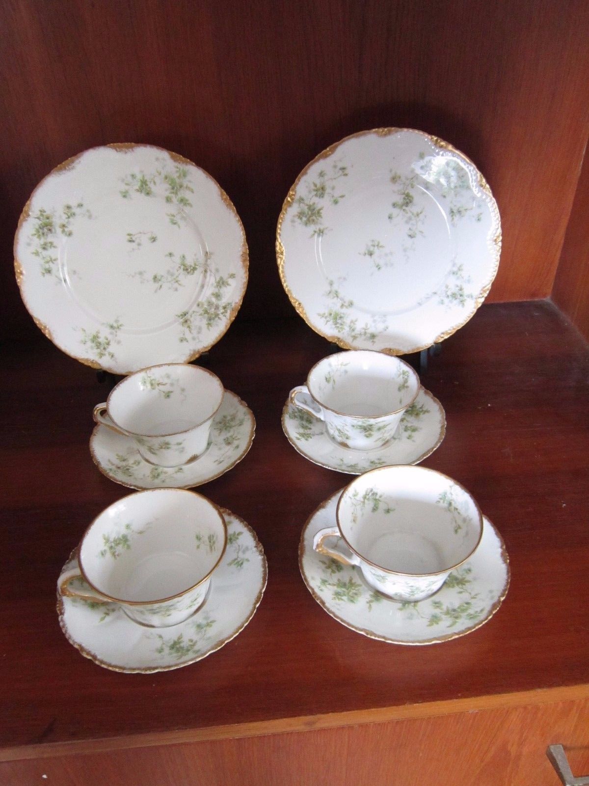 4 Cups and Saucers 2 Luncheon Plates Theodore Haviland Limoges