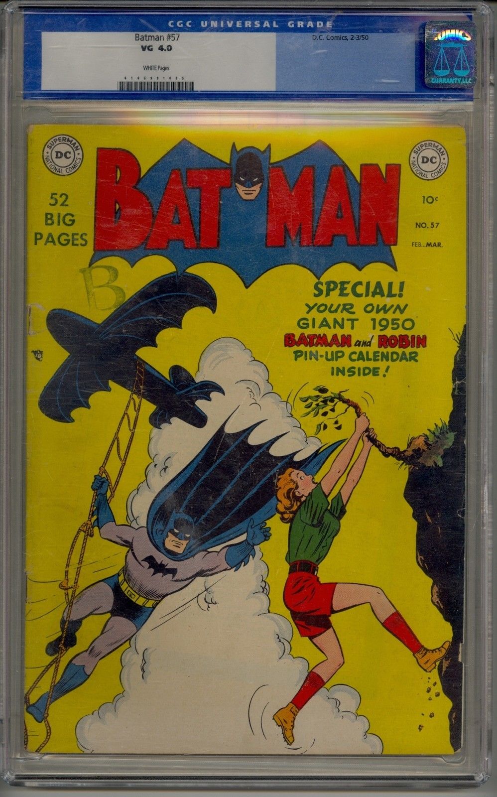 BATMAN #57 CGC 4.0 WHITE PAGES GOLDEN AGE JOKER APPEARANCE