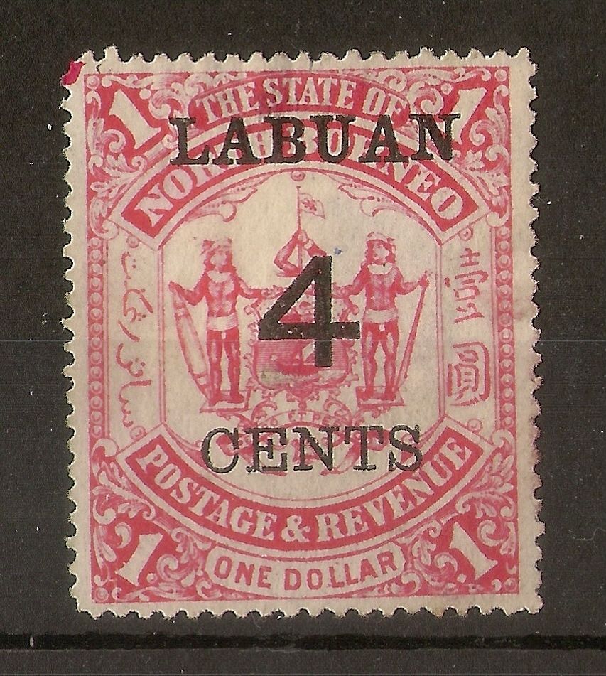 Labuan 1899 4c on $1 SG110 Mint