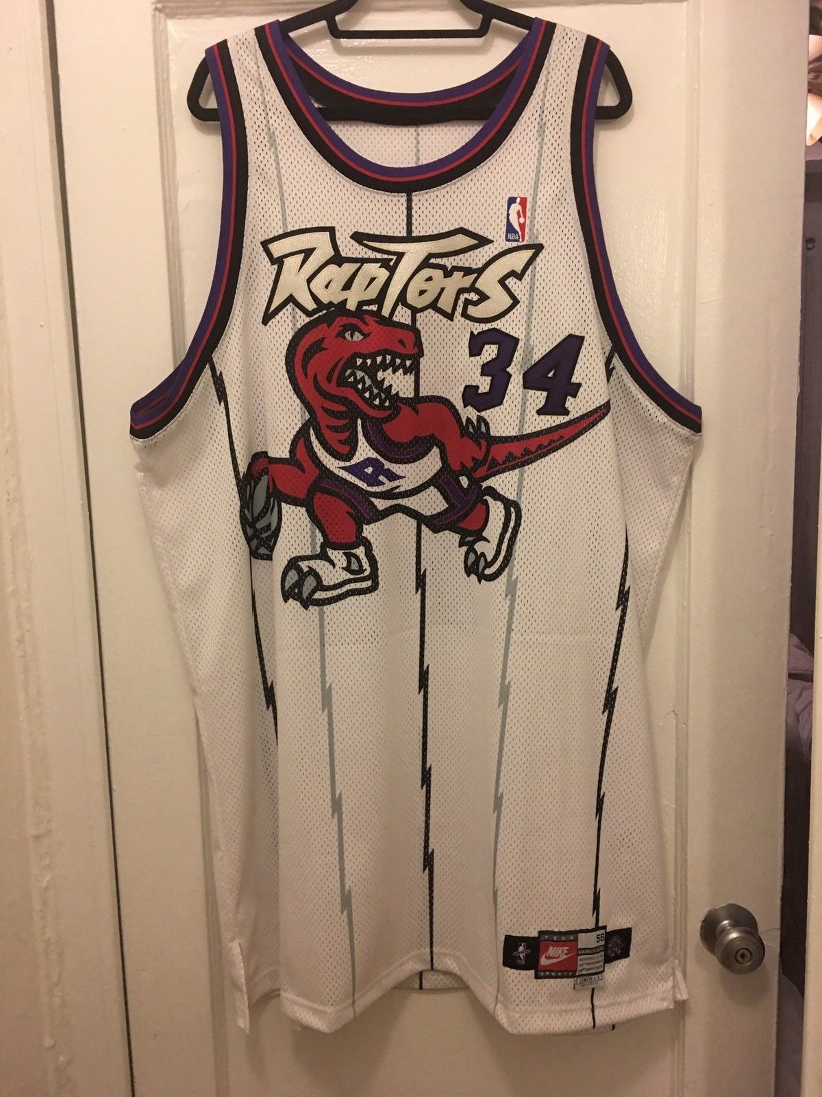 Vintage 1998-99 Charles Oakley Toronto Raptors Game Jersey Size 56