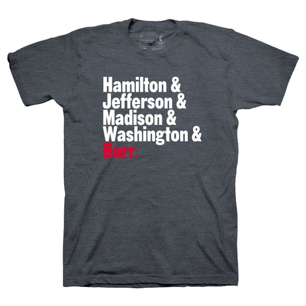 NEW Hamilton Broadway Musical OFFICIAL T TEE SHIRT MENS L Presidents Graphic