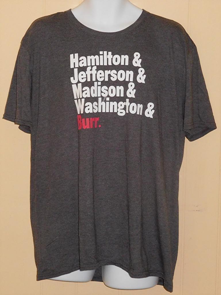 NEW Hamilton Broadway Musical OFFICIAL T TEE SHIRT MENS L Presidents Graphic