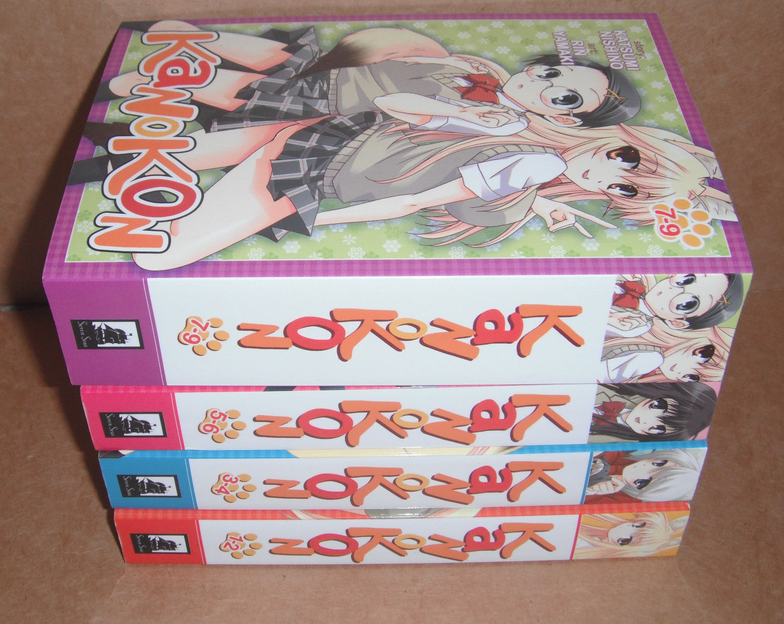 Kanokon Vol.1-2,3-4,5-6,7-9 Manga Graphic Novels Set Complete Set English