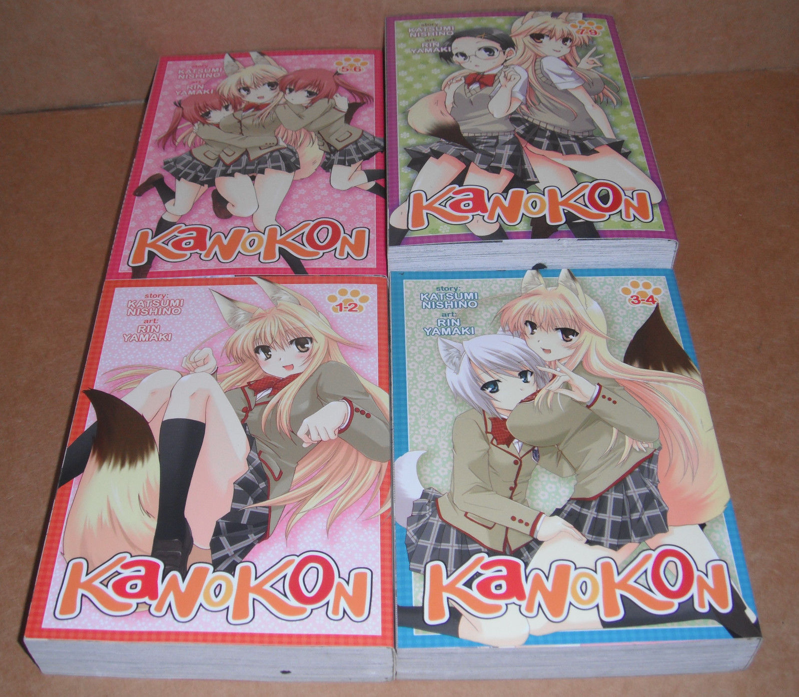 Kanokon Vol.1-2,3-4,5-6,7-9 Manga Graphic Novels Set Complete Set English