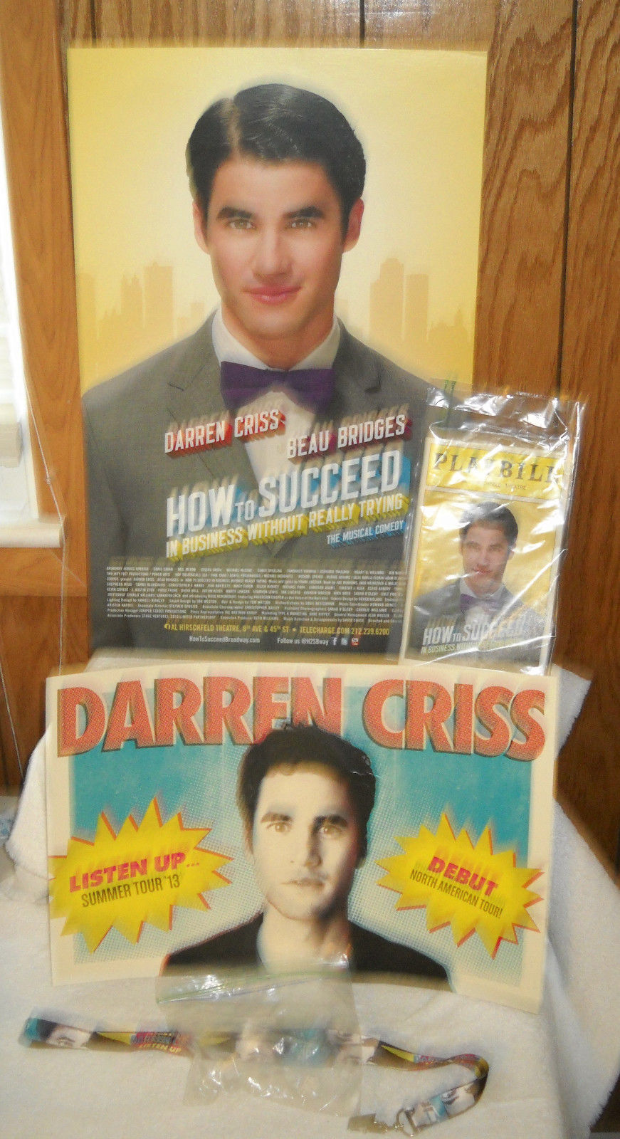 #9578 Darren Criss Playbill, Window Poster How to Succeed in Business Musical