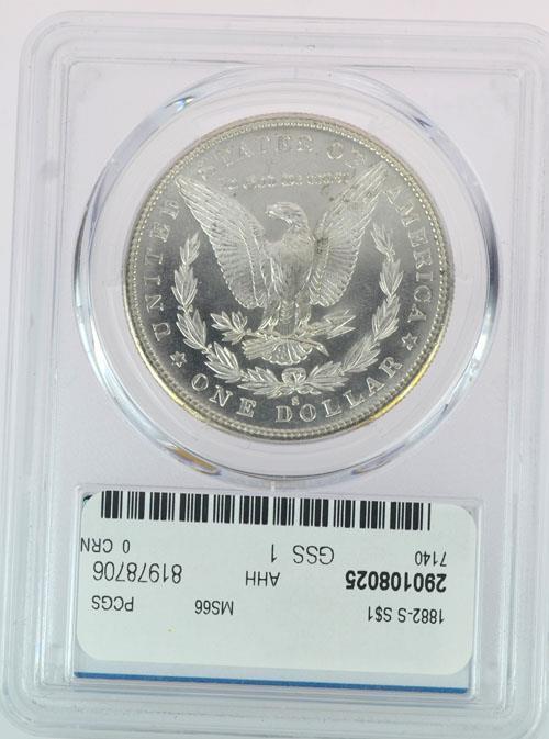 1882-S Morgan Silver Dollar PCGS MS66 (C45)