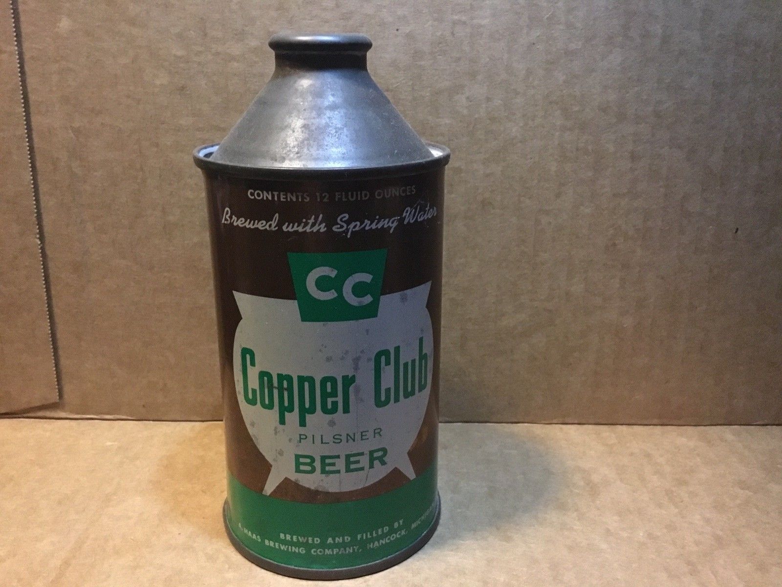 Copper Club Cone Top Beer Can