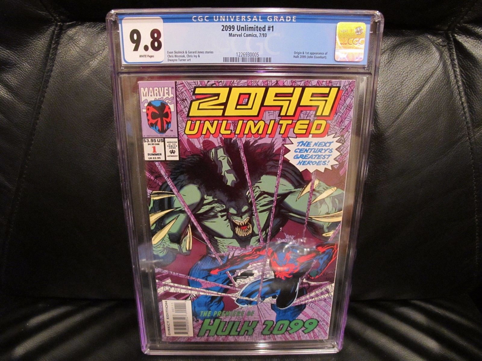 2099 UNLIMITED #1 CGC 9.8 NM WHITE - 1st App Hulk 2099 Marvel Comics Spider-Man