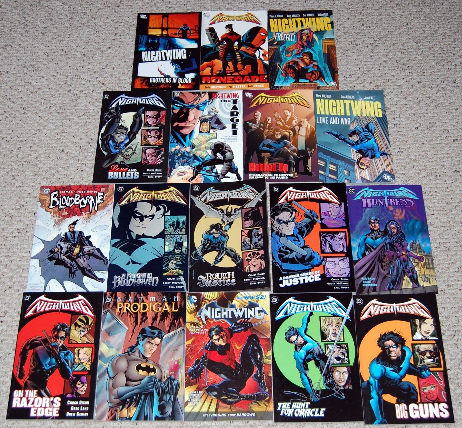 NIGHTWING Dick Grayson Oracle 17pc DC Graphic Novel TPB Comic Book Lot Batman