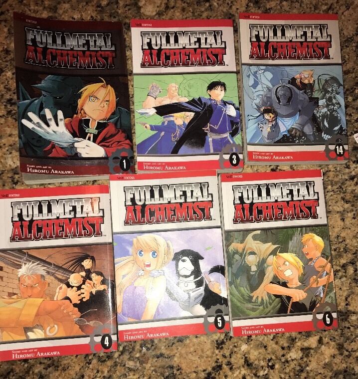 Fullmetal Alchemist  Paperback Books Manga Anime Lot English Books 1,3,4,5,6,14