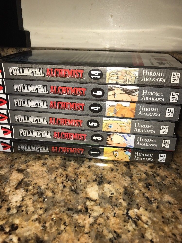 Fullmetal Alchemist  Paperback Books Manga Anime Lot English Books 1,3,4,5,6,14