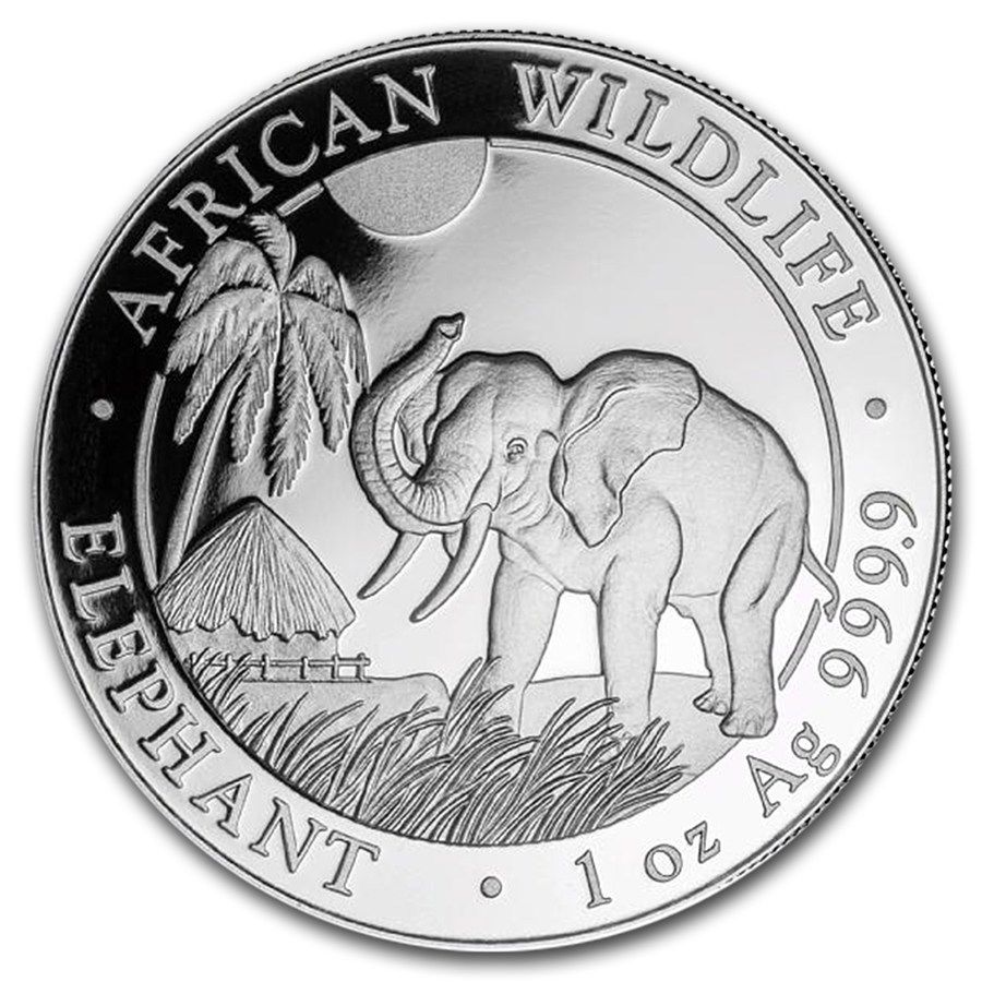 2017 1 oz Somalian Silver Elephant Coin (BU)