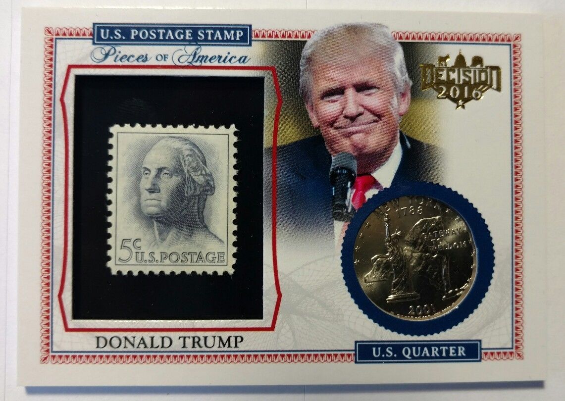 Decision 2016 - Donald Trump - Pieces of America Coin & US Stamp NY POTUS