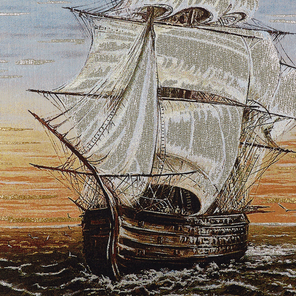 46" TOP QUALITY WALL ART NEEDLEPOINT WOVEN PAINTING TAPESTRY: SAIL ON SEASCAPE