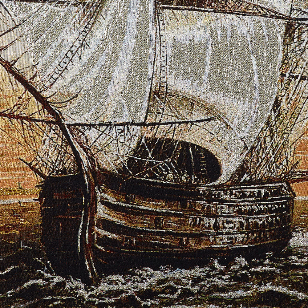 46" TOP QUALITY WALL ART NEEDLEPOINT WOVEN PAINTING TAPESTRY: SAIL ON SEASCAPE