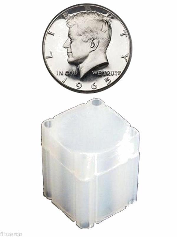 Half Dollar Square Coin Tube Storage, Numis Brand, 30.6mm, 10 pk