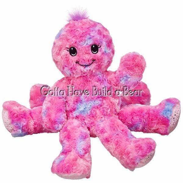 Build-a-Bear 17" Octo Fun Pink Octopus Plush Unstuffed Animal NWT