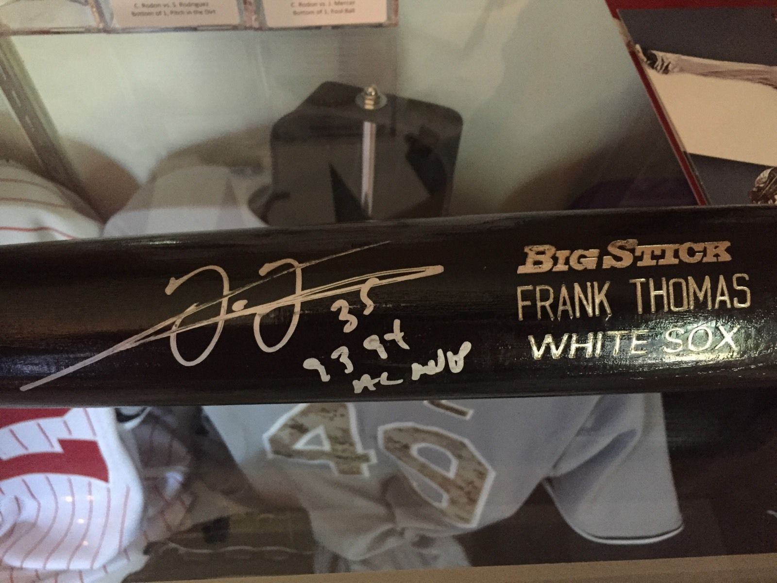 Frank Thomas Game Used Signed Autograph Bat White Sox A's Blue Jays HOF 500 HR