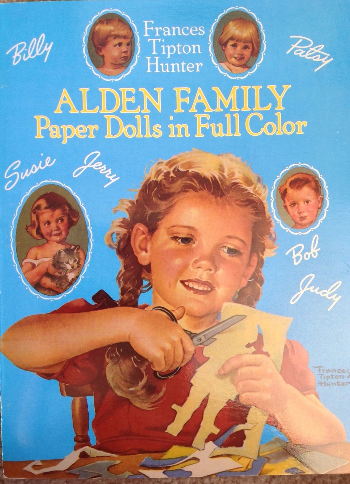 The Alden Family Paper Doll Book, 1989, Uncut 6 Pgs of Clothes