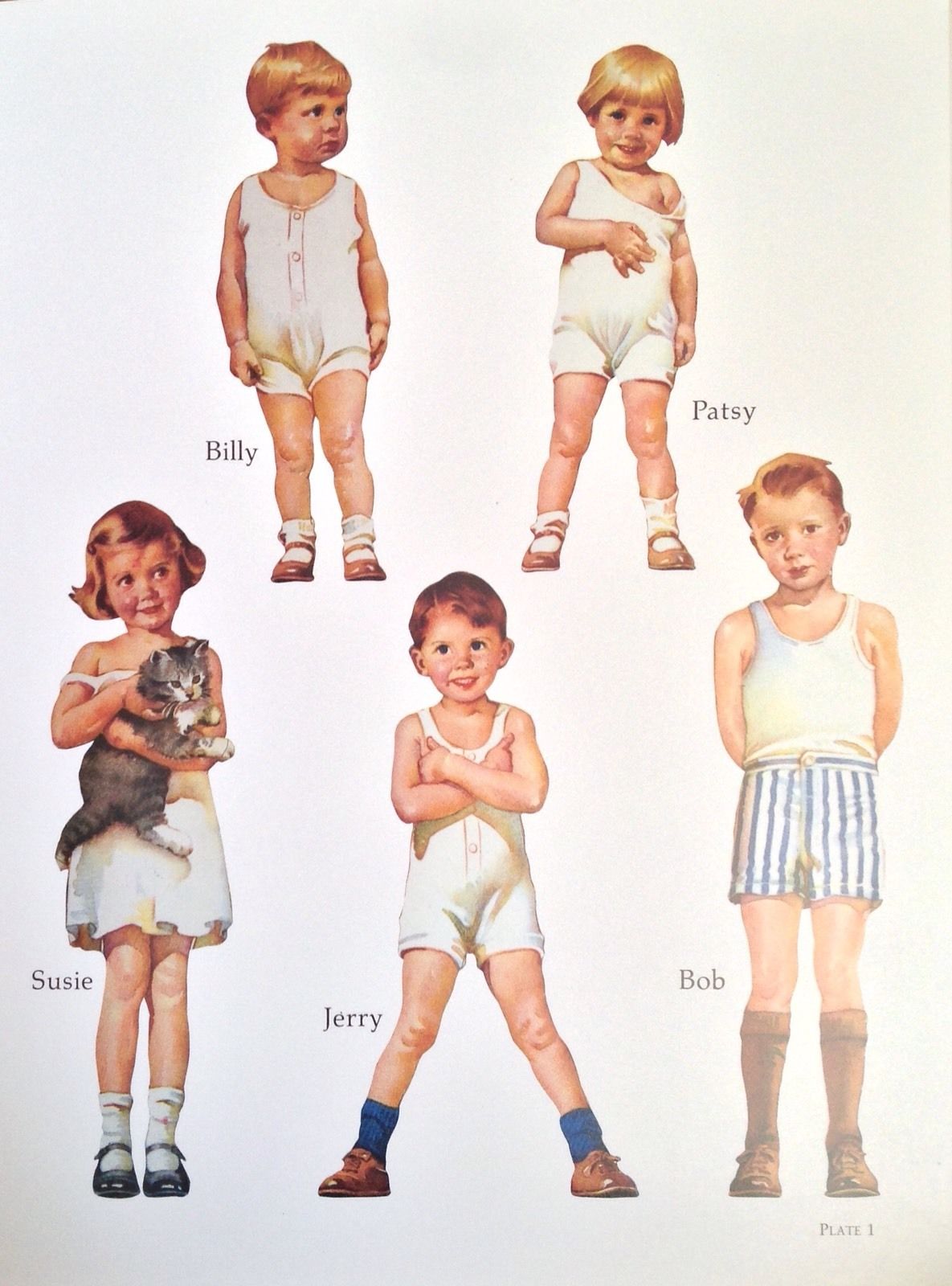 The Alden Family Paper Doll Book, 1989, Uncut 6 Pgs of Clothes