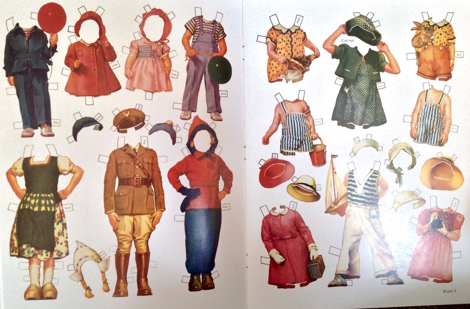 The Alden Family Paper Doll Book, 1989, Uncut 6 Pgs of Clothes