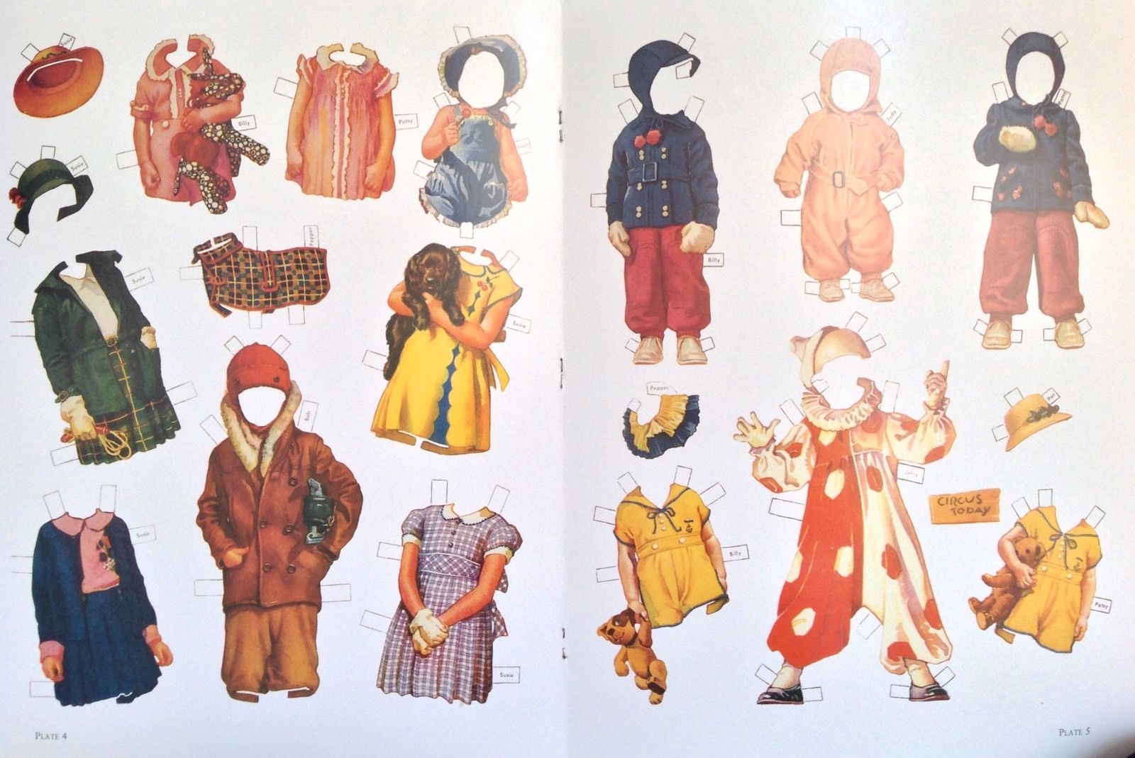 The Alden Family Paper Doll Book, 1989, Uncut 6 Pgs of Clothes