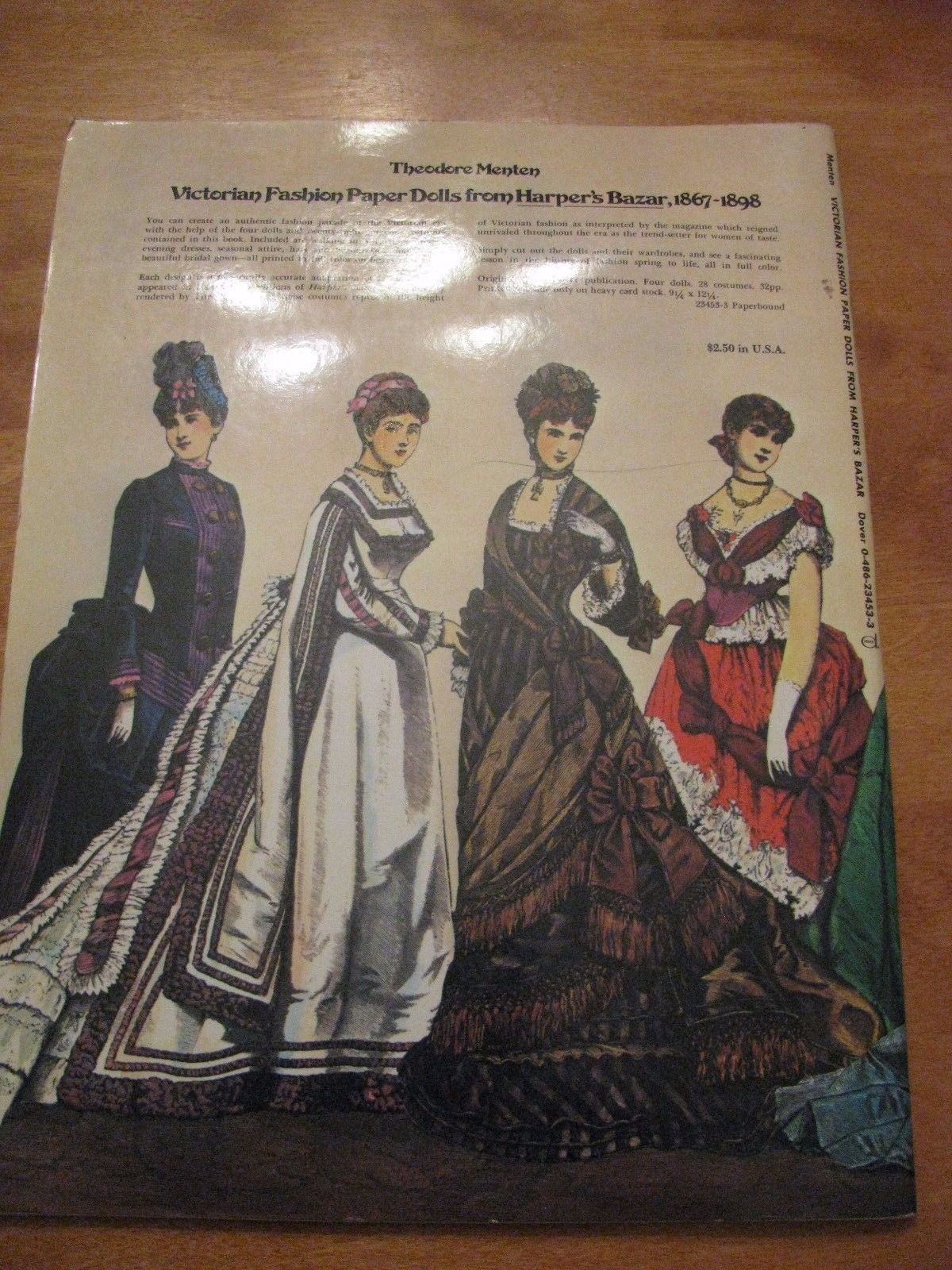 Vintage 1970 Paper Doll Book Victorian Fashion Paper Dolls ( 1867-1898 )16 Pages