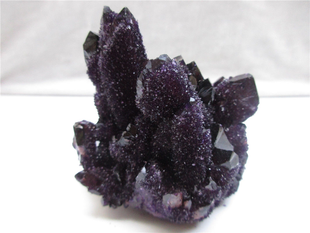 212g Beautiful Amethyst Purple QUARTZ Geode Crystal Cluster Specimen