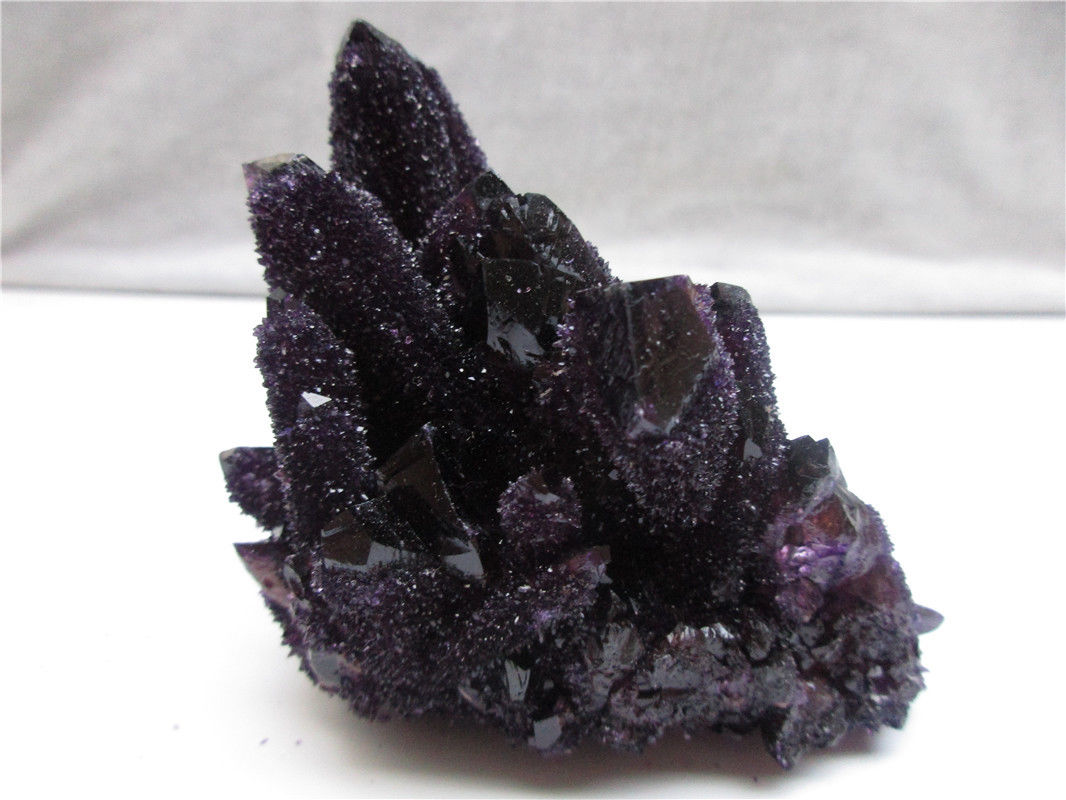 212g Beautiful Amethyst Purple QUARTZ Geode Crystal Cluster Specimen