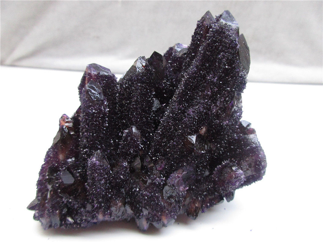 212g Beautiful Amethyst Purple QUARTZ Geode Crystal Cluster Specimen