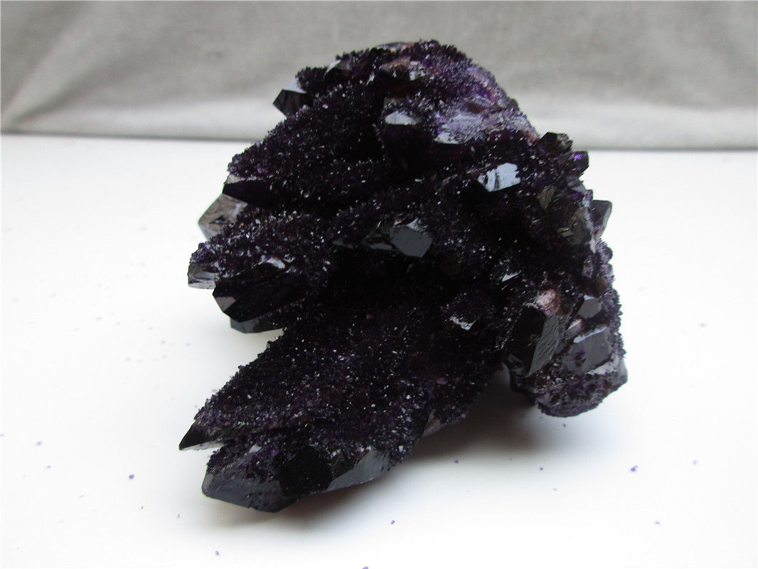 212g Beautiful Amethyst Purple QUARTZ Geode Crystal Cluster Specimen