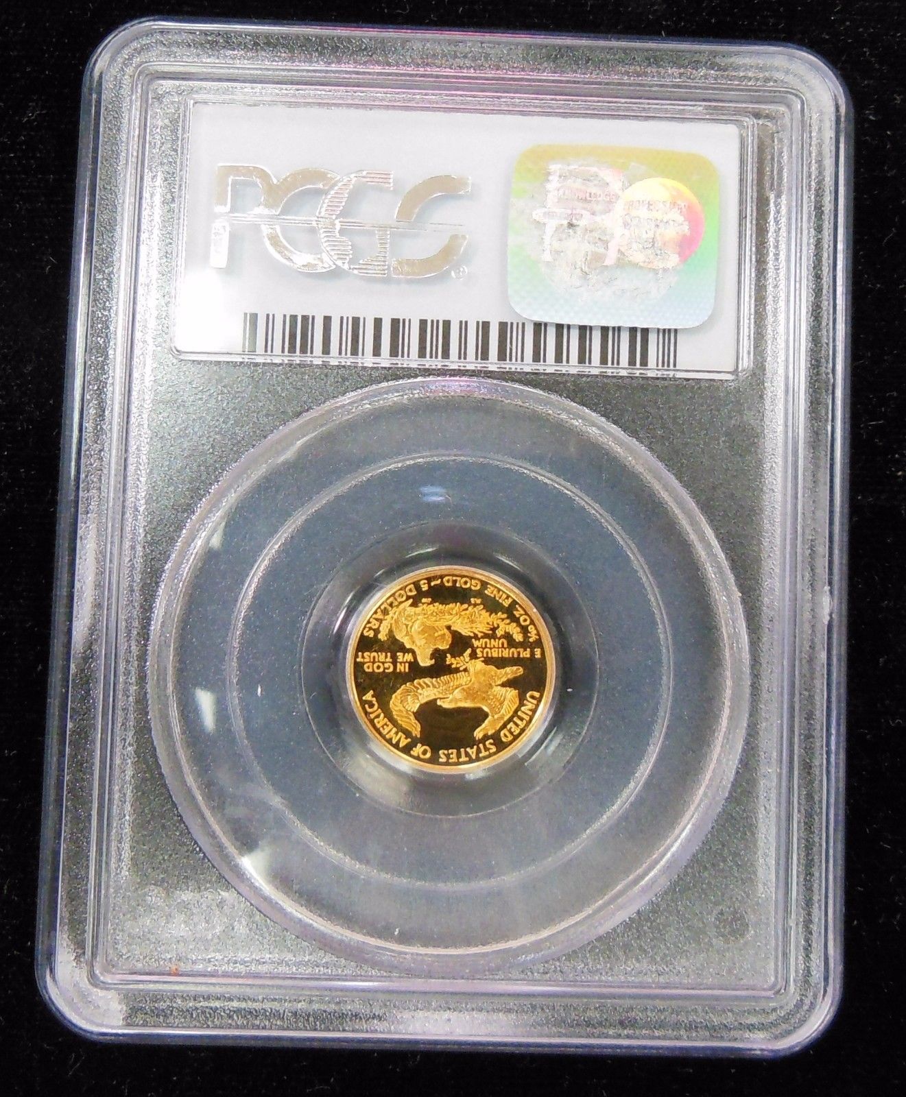 2001-W American Gold Eagle $5 1/10 oz PCGS PR69DCAM