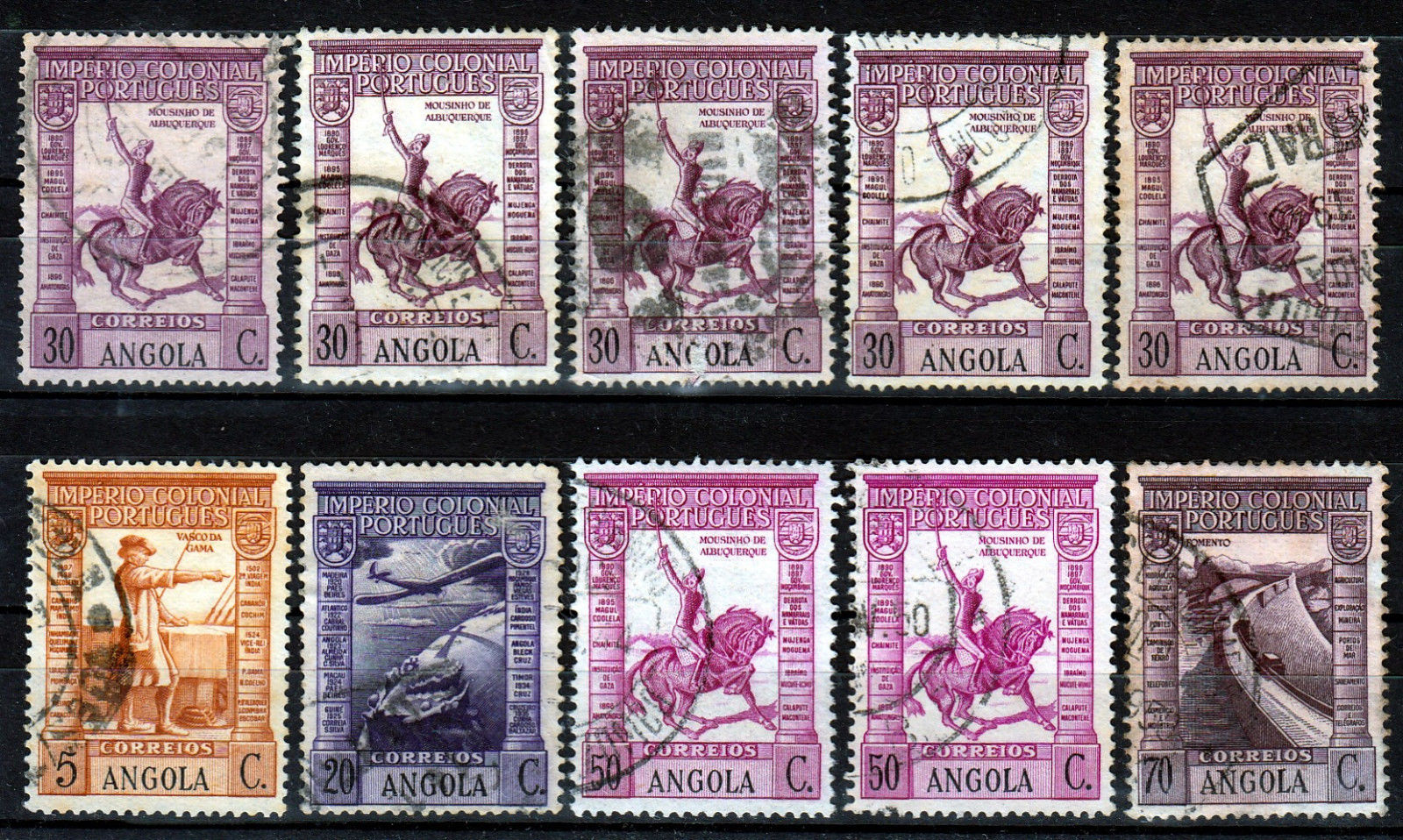 ANGOLA - Portuguese colonies ☀ nice collection / lot of 76 stamps - see SCAN