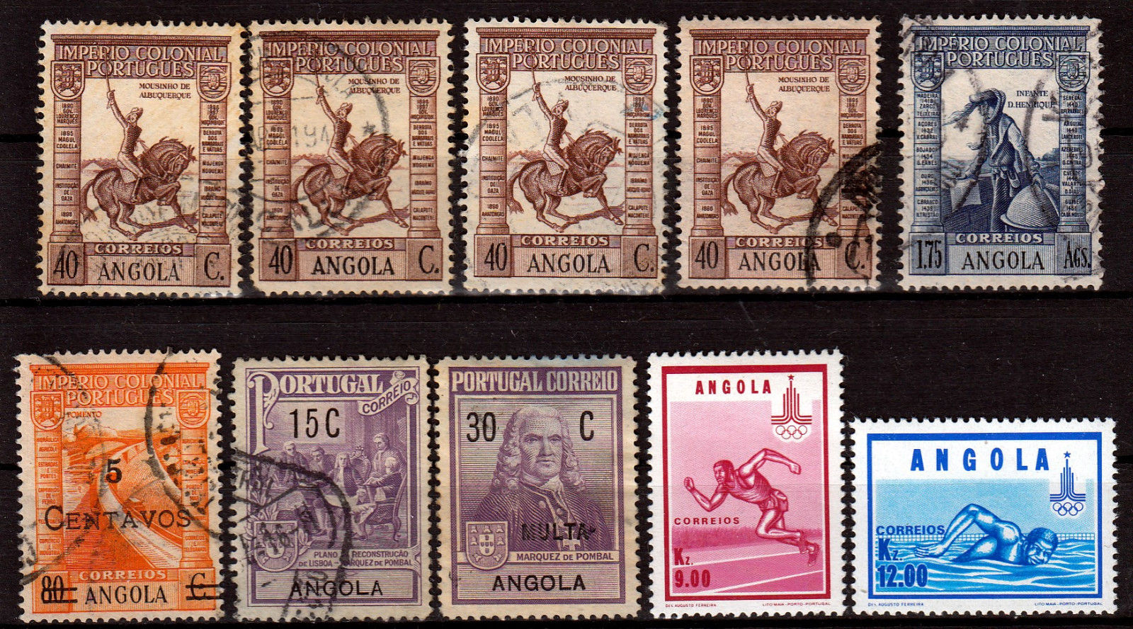 ANGOLA - Portuguese colonies ☀ nice collection / lot of 76 stamps - see SCAN