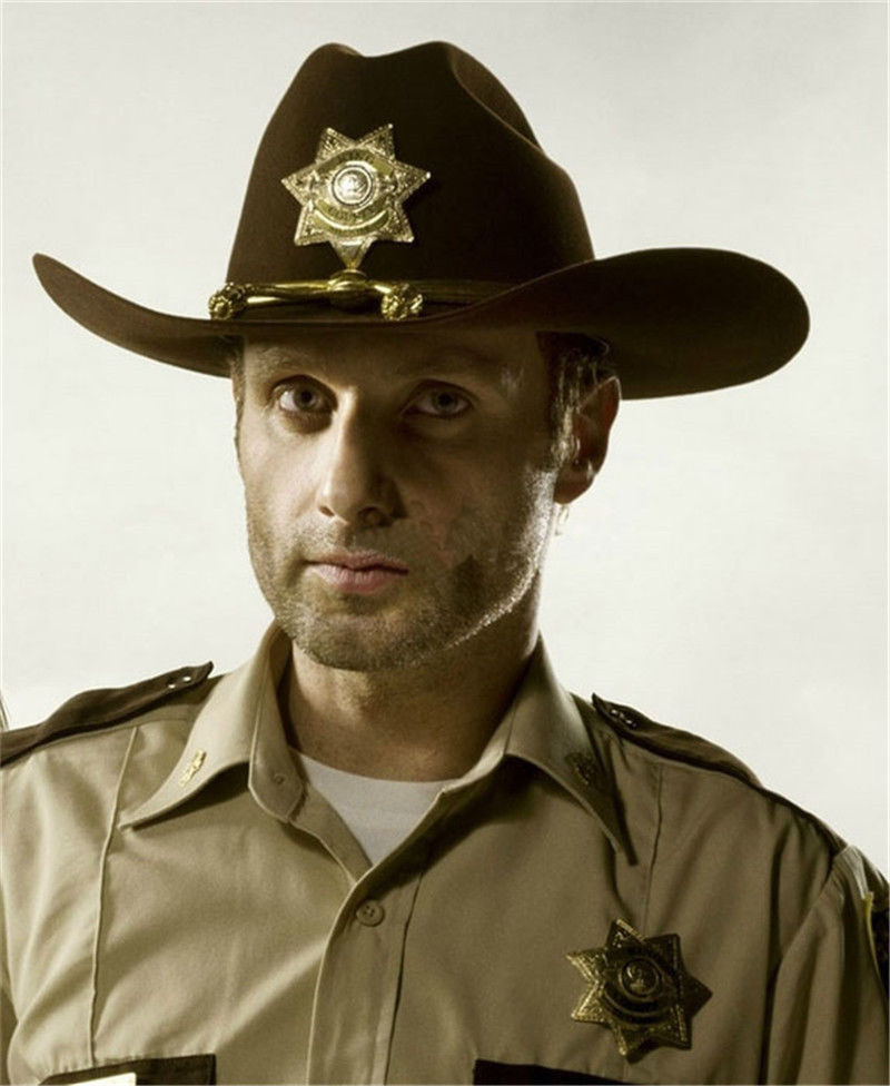 The Walking Dead Golden King County Sheriff Grimes Badge Uniform Star BADGE Prop