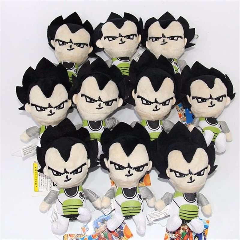 Anime Dragon Ball Z DBZ Vegeta Mini Plush Stuffed Doll Toy Keychain Keyrings