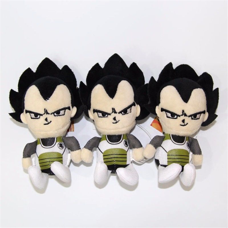 Anime Dragon Ball Z DBZ Vegeta Mini Plush Stuffed Doll Toy Keychain Keyrings